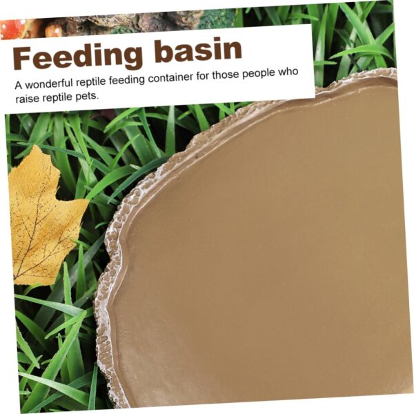 Yardwe 2pcs Climbing Pet Food Box Reptile Food Basins Pet Feeding Bowls Pet Feeding Dishes Water Holders Lizard Supplies Reptile Water Dish Resin Pet Food Basin Tortoise Food Bowls - Image 5