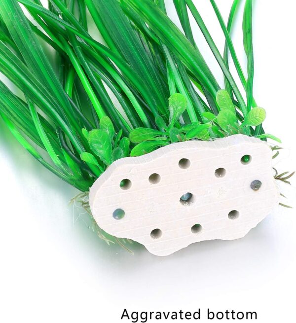Yibaijia 2 Pcs Large Aquarium Aquatic Plants Decoration, Plastic Artificial Water Plants Ornaments, 15.7 inch Fish Tank Decorations - Safe for All Fish Deco. - Image 4