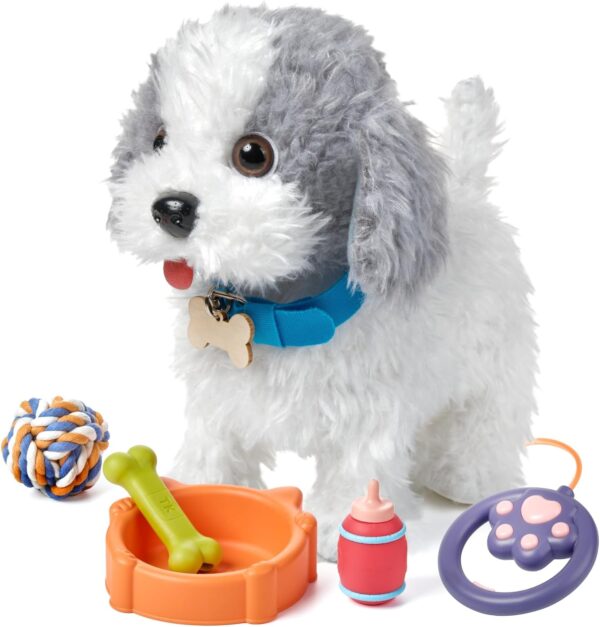 OR OR TU Walking Dog Toys for Kids, Plush Electronic Pets Dog Singing Puppy, Toy Dogs Walk and Bark on a Lead, Interactive Toys Dog for Kids 3 4 5 6 7+ Years Old Girls Boys Gift - Image 8