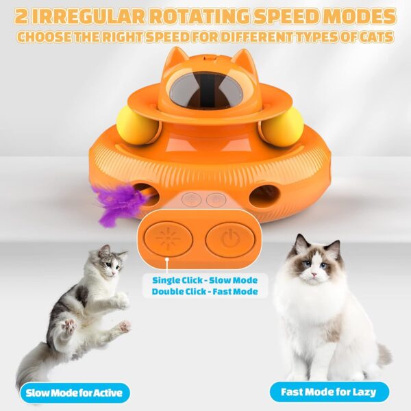 Dreamon 4 in 1 Interactive Cat Toys for Indoor Cats Adult - Upgrade USB Rechargeable Automatic Cat Feather Toy Kitten Toys Gift for Pets Cats - Image 3