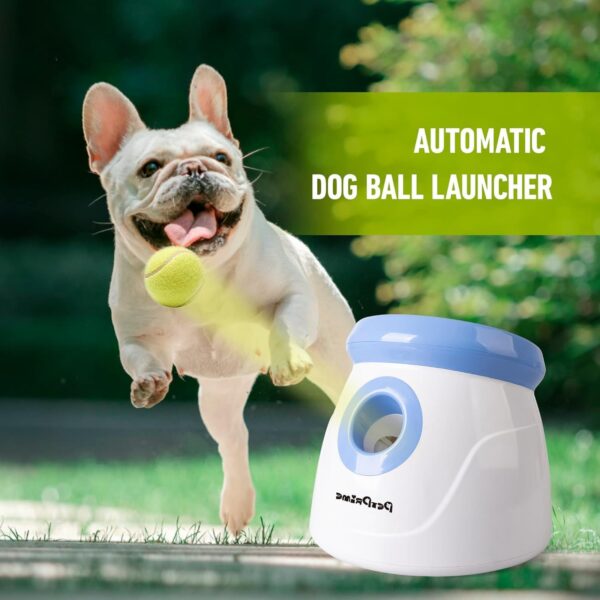 pet prime Automatic Dog Ball Launcher, Dog Ball Thrower, Interactive Puppy Pet Fetch Toy, Mini Dog Ball Throwing Machine for Small and Medium Dogs, With 3 PCS 2" Tennis Balls - Image 7