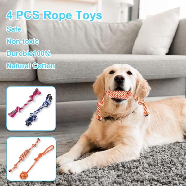 Kapetgo 10 Pack Dog Toys Puppy Toys from 8 Weeks Small Dog Interactive Rope Toys Indestructible Tough Puppy Chew Toys，Gift for Small Dogs (Blue Unicorn) - Image 5