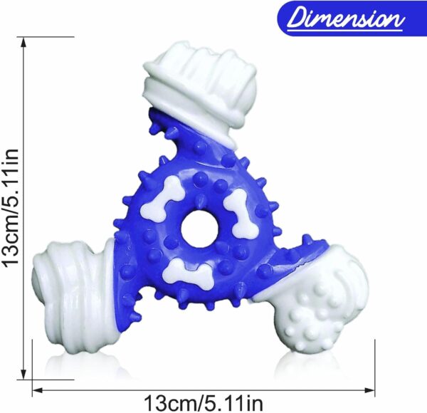 ADLAM Pet Spinning Ring Toy Dog Toy Ring Chew Toy Heavy Duty Indestructible Dog Toy For Aggressive Chewer Doggy Fetch Chase Toy Large Medium Small Dogs Puppy Essentials Pet Accessories (1Pc) - Image 2