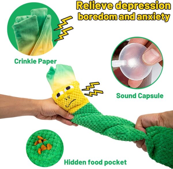 Nestling Dog Toys for Boredom, Squeaky Dog Interactive Play Toy for Small and Medium Dogs with Crinkle Paper, Soft Safe Endurable Attractive Interesting for Training and Anxiety Relief - Image 4