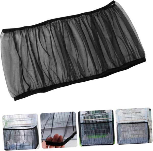 Yardwe 2pcs Birdcage Protective Cover Bird Cage Food Catcher Bird Cage Accessories Bird Cage Supplies Birdcage Covers Bird Cage Covers for Night Bird Food Catcher Bird Cage Net - Image 4