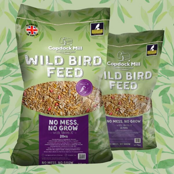 Copdock Mill No Grow, No Mess Wild Bird Seed with Verm-X 12.75kg – No Grow Bird Seed with Added Natural Supplements for Healthy Wild Birds – Includes Peanuts, Sunflowers, Wheat, Maize and Verm-X - Image 5