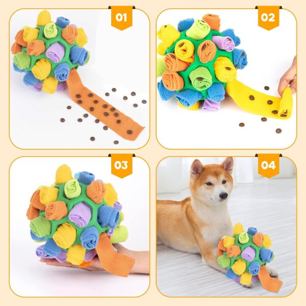 Baoblaze Snuffle Ball Toy Foraging Mat Dog Enrichment Snuffle Puppy Treat Dispenser Slow Feeder Interactive Dog Puzzle Toys for Small, Medium, Large Breeds (Green) - Image 3