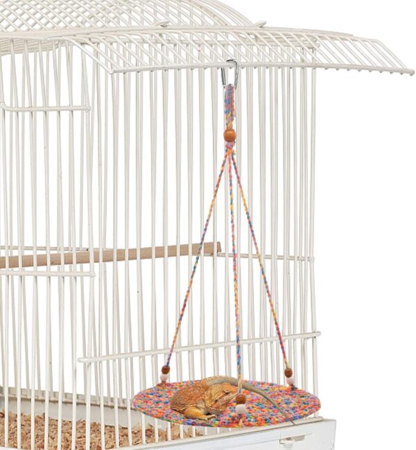 Tocwick Reptile Hammock Swing Hanging Bed, Cute Bearded Dragon Swing Toy, Cotton Lizard Summer Bed for Reptile, Cage Accessories for Leopard Gecko Small Animal - Image 7