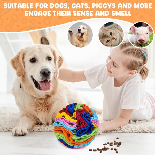 VichiPan Snuffle Ball for Dogs, Interactive Dog Toys Snuffle Mat Foraging Mat Dog Puzzle Toy, Dog Snuffle Puppy Treat Dispenser for Training Stress Relief Small Medium Dogs Pets (L) - Image 3