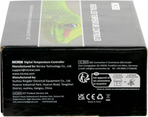 NICREW Digital LED Heating and Cooling Temperature Controller, Reptile Thermostat for Snake, Lizard, Tortoise, Vivarium and Other Reptiles, 1100W 220V - Image 9