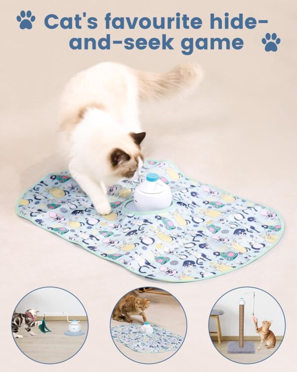 HAPPY HACHI 3 in1 Interactive Cat Toys For Indoor Cats Adult,3 Modes Automatic Cat Toys Kitten, 360°Irregular Rotation-USB Rechargeable Cat Feather Toy Exercise Catcher Hunting - Image 5