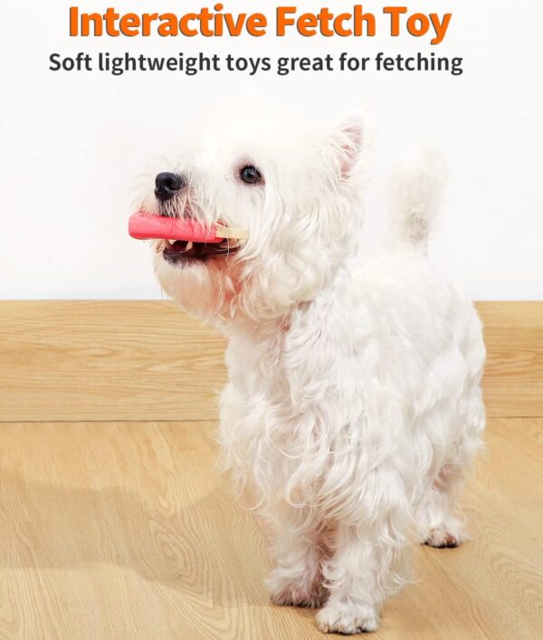 SCHITEC Dog Squeaky Toys, 4 Pack Soft Latex Dog Toys Interactive Play Game Pet Toy for Puppy Small Dogs - Image 3