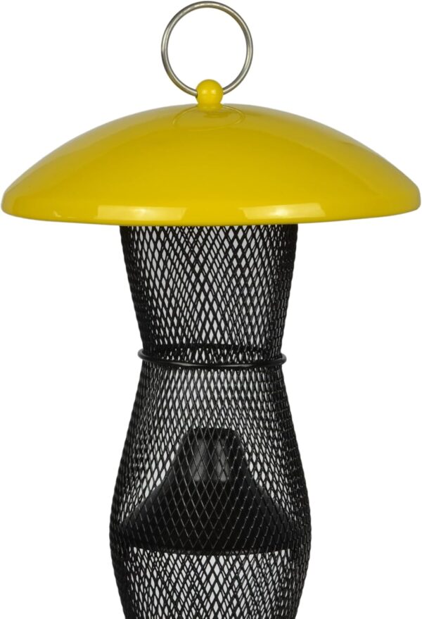 Supa Large Wild Bird Niger Seed Feeder With Tray Is Designed to Attract many different varieties of the Finch family, Made From Premium Quality Materials, Yellow - Image 3