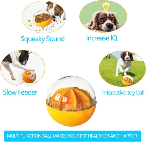 JWTEEE Dog puzzle toys,Interactive dog toys, Dog treat ball,Dog Toy Treat Ball,Food Dispenser,dog games for boredom,Slow Eating Ball for Small Medium Large Dogs and Cats - Image 3