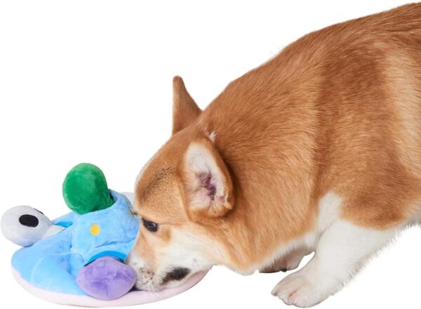 JOYELF Hide and Seek Dog Toys, Plush Dog Chew Toy for Puppy Small Medium Large Dogs,Interactive Dog Toys Squeaky Plush Dog Toys Puppy Toys Plush Dog Puzzles, UFO and Alien Toys - Image 5