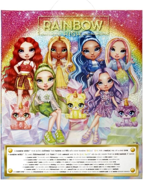 Rainbow High Fashion Doll with Slime & Pet - Sunny (Yellow) - 28 cm Shimmer Doll with Sparkle Slime, Magical Pet and Fashion Accessories - Kids Toy - Great for Ages 4-12 Years - Image 6
