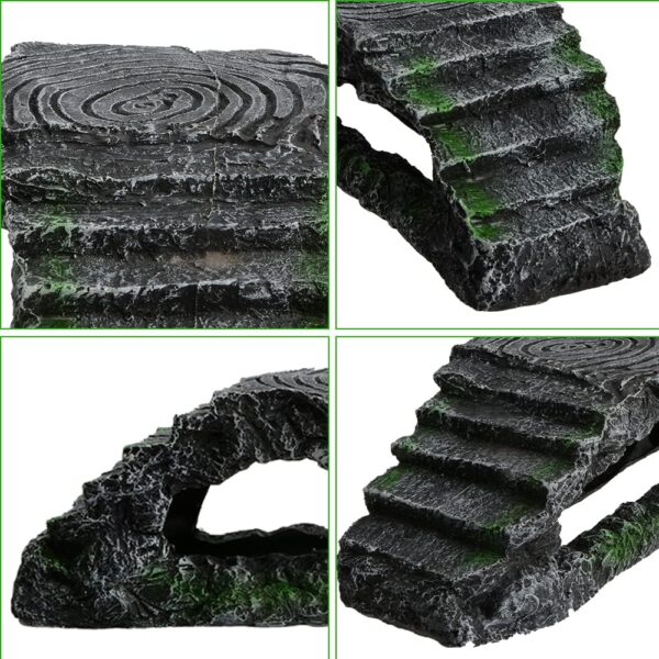 Saim Basking Platform Large Reptiles Platform Ramp Non-Toxic Fish Tank Decoration for Fish Hide and Play. - Image 4