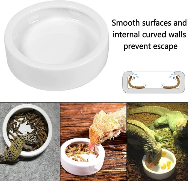 Hamiledyi Turtles Basking Platform 3Pcs Resin Bearded Dragons Climbing Step Ramp Tortoise Resting Dock Rock Hideout with Feeder Bowls for Reptile Lizards Chameleons Geckos Frogs Newts Snakes - Image 5