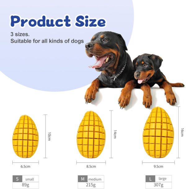 Pet-Fun Small Mango - Safe Fun Durable Rubber Dog Chew Toy for Boredom, Strong Treat Dispenser & Slow Feeder, Tough Long-Lasting Teething Chew Puzzle Toy, Easter Gift for Small Dogs/Puppy - Image 6