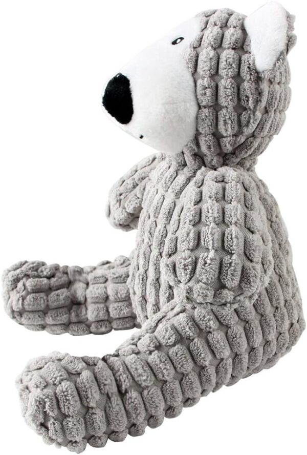 IFOYO Dog Squeaky Toy, Durable Dog Squeaker Toy 7.9 x 6.3 Inch Cute Sitting Bear Shaped Dog Interactive Toy Unique Tough Cloth Stuffed Dog Toy for Boredom - Image 7