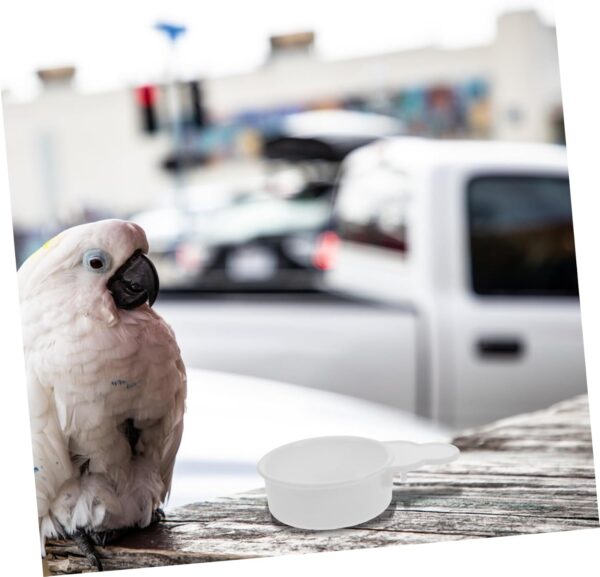 Yardwe 6 Pcs Bird Food Box Parakeet Feeder Bird Supplies Bird Cage Accessories Bird Food Bowl Pet Bowl Water Bowl Bird Feeders Chicken Water Cups Bird Feeder for Cage Plastic White - Image 7