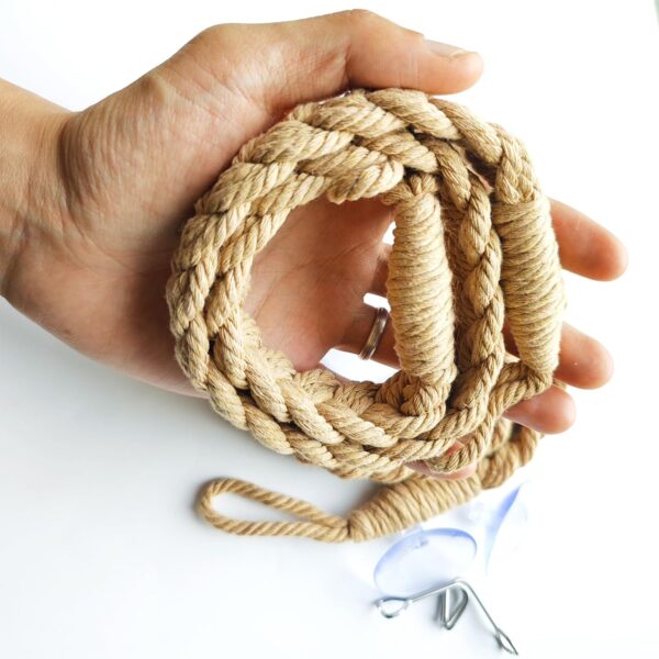 2 Pack 25.6" Hermit Crab Climbing Toys, Hanging Hermit Crab Rope Ladder, Hermit Crab Supplies, Reptile Vines Toys, Reptile Tank Terrarium Accessories, Habitat Decor for Leopard - Image 7