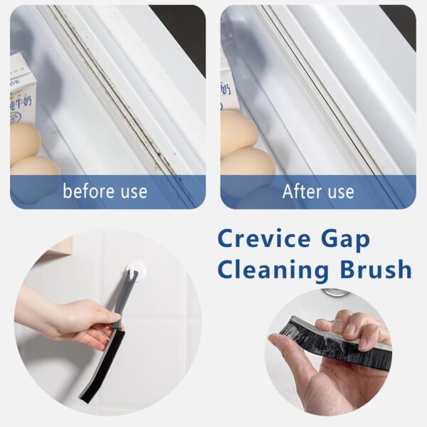 Crevice Cleaning Brush,3Pcs Bathroom Toilet Tile Door Window Groove Car Various Gap Cleaning Brush,Hard Bristle Scrubbing Narrow Crevice Cleaning Pro Tool,Small Cleaning Brush for Home Kitchen - Image 5