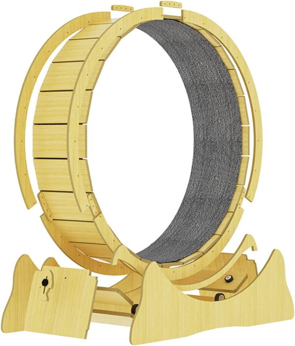Hibtn Large Cat Exercise Wheel Diameter 43.3inch,Cat Treadmill,Cat Running Wheel For Indoor Cats With Brake,Cat Interactive Toy,Cat Weight Control Machine,With Lock And Carpeted - Image 7