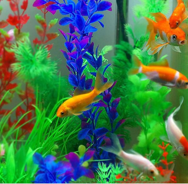 Taasmoog Artificial Fish Tank Plants - 13 Pack Aquarium Plants - Simulation of Aquatic Plants for Fish Tank - Artificial Plastic Water Plants for Home and Office - Multiple Colors - Image 5