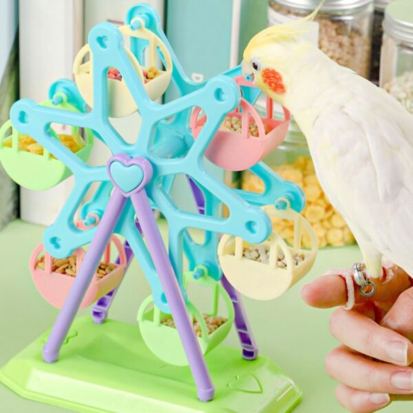 Parrots Budgies Cage Toy Colorful Food Container Parrot Parakeets Foraging Toy Bird Feeder Food Dispenser Toy - Image 7
