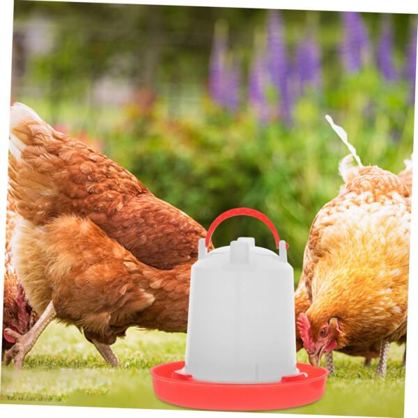 Happyyami 1 Set Feeder Clear Container Chicken Waterers Chick Food Container Duck Food Storage Bowl Hens Food Dispenser Poultry Feeding Case Chicken Food Containers Bird Feed Plastic - Image 6
