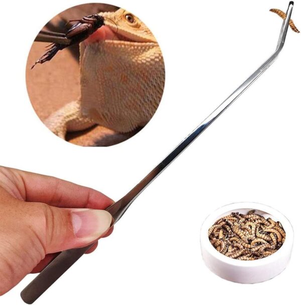 ABMRO Reptile Feeding Tool,Cleaning Clamp and Long Feeding Tweezers for Hamsters,Insects,Turtle,Snake,Spider,Frog,Gecko,Chameleon and Other Small Animals - Image 4