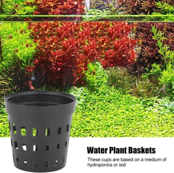 30Pcs Black Plastic Aquarium Water Plants Planting Basket Plastic Hydroponic Basket Flower Container Plant Grow Pot Fish Tank Grass Cultivate Baskets - Image 3