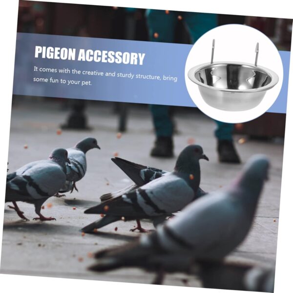 COSMEVIVI Bird Feeder Bird Bowls for Cage Parrot Food Bowl Feeder for Bird Clip Bird Food Feeder Bird Food Feeding Cup Bird Feeding Cup Bird Cage Food Bowl Bird Water Bowl Stainless Steel - Image 9