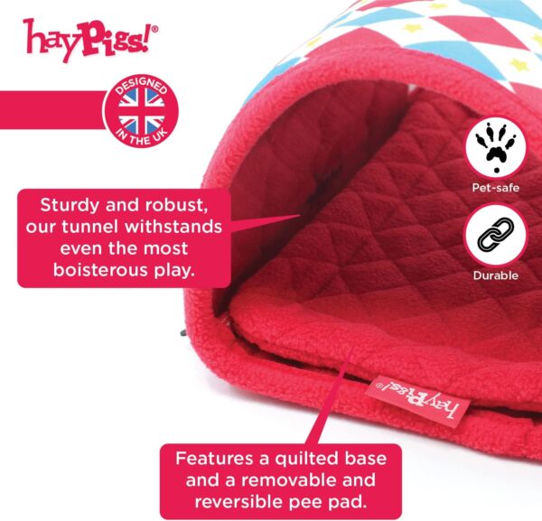 HAYPIGS Guinea Pig Tunnel and Hides - Guinea Pig Tube and Hidey Hut - Guinea Pig Toys for Cage - Small Animal Accessories Tunnels and Tubes - Image 2