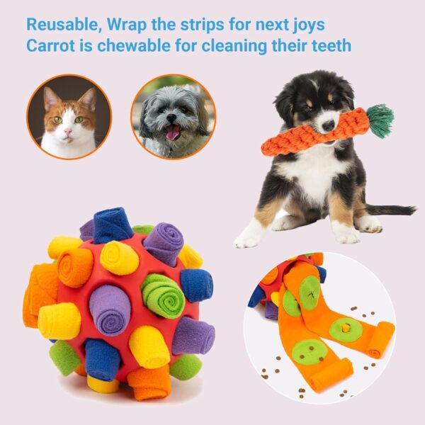 TWOPER Interactive Snuffle Ball for Dogs Durable Dog Puzzle Toys Ball Slow Feeding Game for Small, Medium, and Large Breed Dogs and Cat Portable Puppy Toys for Boredom and Stimulating - Image 5