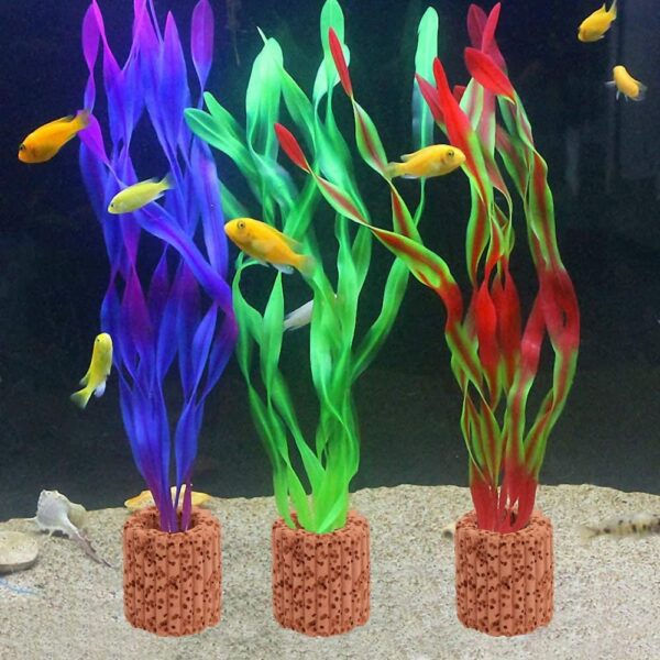 25 Pcs Aquarium Water Plants Fixed Ring, Ceramic Aquatic Water Plant Fixed Ring for Aquarium Landscape, Fish Tank Pottery Holder Plant Gravity Ring, Aquarium Decoration - Image 6