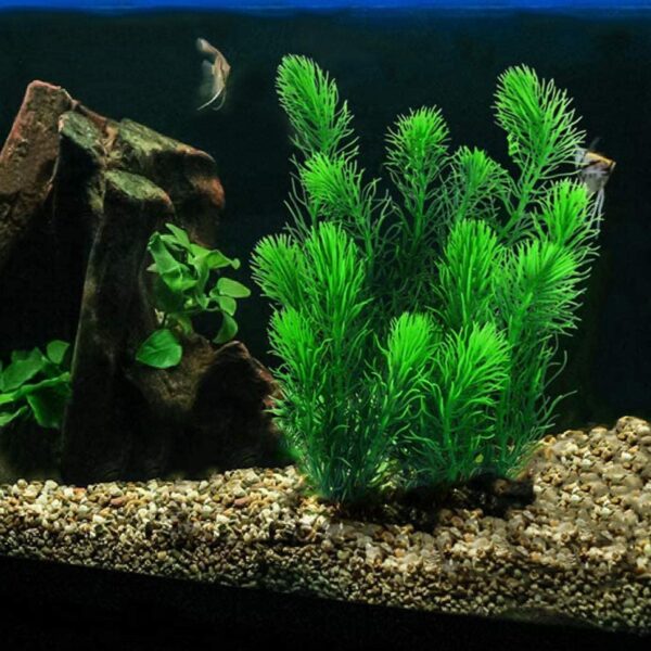 sinzau Aquarium Plant, Artificial Fish Tank Plants Decoration, 28cm, Green, 2 Pieces - Image 4