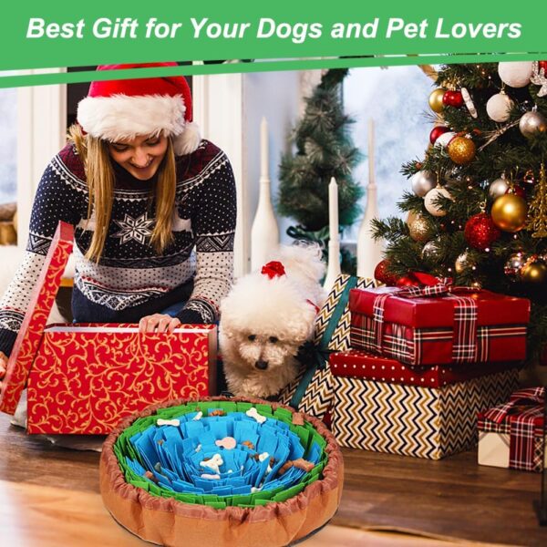 Vivifying Snuffle Mat for Dogs,Durable Dog Snuffle Mat, Washable Interactive Game Toy Dog Mat for Large Dog and Puppies（Diameter: 18in / 46cm） - Image 7