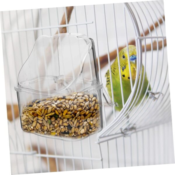 4pcs Box Birdcage Hanging Food Box Bird Feeder Bird Cage Parakeet Bird Food Pet Food Dispenser Parakeet Water Feeder Finch Bird Water Cup Parrot Cage Feeder Parrot Feeding Cup Pp BELLIFFY - Image 2