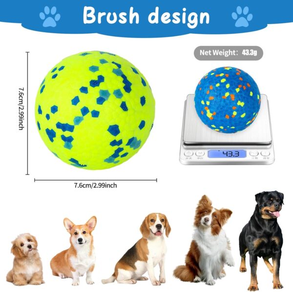 2 Pack Dog Ball Toys,Indestructible Dog Toys Balls,High Bounce Rubber Dog Balls,Durable Solid Interactive Ball,Resistant Teeth Training Dog Toys,for Small Medium Large Dog Puppy Water Jump Fetch Play - Image 2