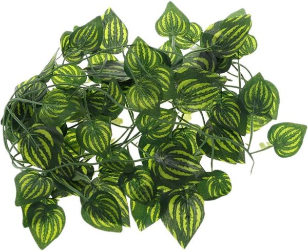 Myazs Reptile Plants Hanging Jungle Vines & Artificial Leaves Reptiles Terrarium Decorations For Lizard Snake Geckos Bearded Dragon Accessories Driftwood Reptile Supplies Reptile Heating Pad Tank - Image 5