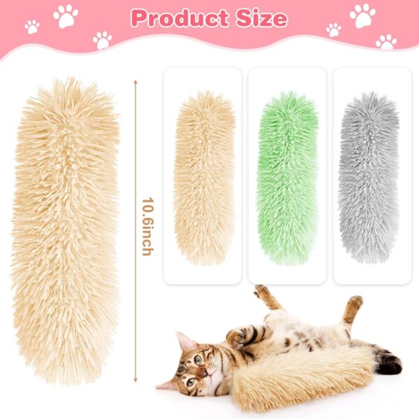 FELISTORY Cat Catnip Toys for Indoor Kitten: 3 Pcs Interactive Cat Kicker Toy with Catmint and Crinkle Plush Cat Chew Teething Clean Toy for Small Cats - Image 6