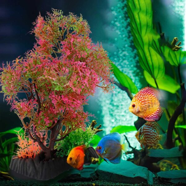 DEANKEJI Fish Tank Plants Artificial, 23cm Long Aquarium Ornaments, Aquarium Plants in Bright Colors Create Underwater World, Fish Tank Decorations Apply To Aquarium - Image 5
