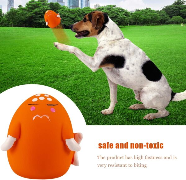 Nicoone Squeaky Dog Ball,4 Pcs Rubber Dog Squeaky Toys,3.1'' Dog Squeaky Balls Pet Latex Squeaky Toy for Small Medium Dogs Chasing Chewing - Image 2
