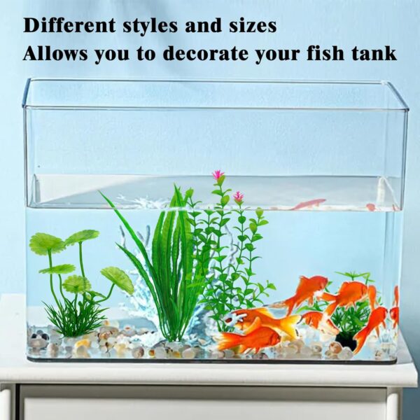OMJMYY 21 Pack Aquarium Plants Artificial Fish Tank Plants Artificial Aquarium Fish Tank Plastic Plants Tropical Fish Tank Plants Fish Tank Decorations for Fish Tank Decor Aquarium Decor - Image 4