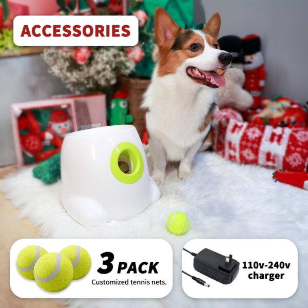 ALL FOR PAWS Automatic Dog Ball Launcher, Interactive Dog Tennis Ball Thrower Machine for Small and Medium Size Dogs, Puppy Fetch Toy, Great Exercise for Dogs with 3 Balls, Mini Version - Image 7