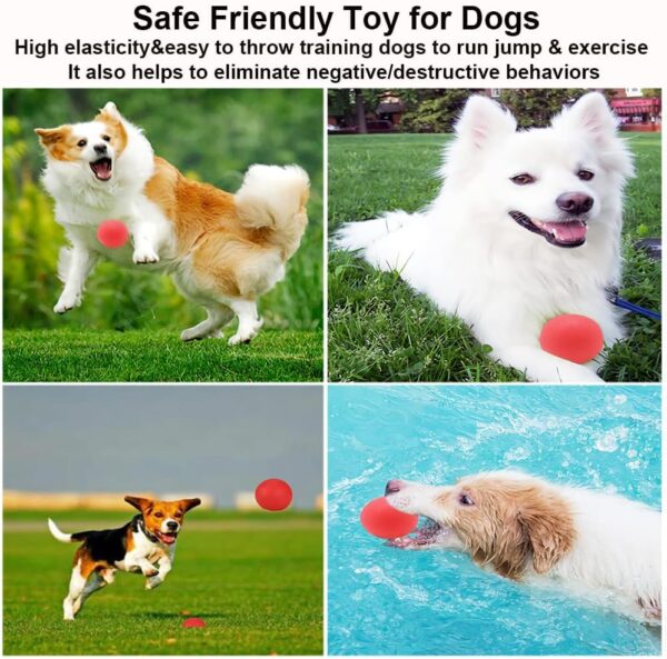 Panlom 3 Pack Dog Balls Indestructible - 100% Natural Rubber Bouncy Dog Ball Non-Toxic Tough Chew Toy for Small to Medium Dog - Image 6