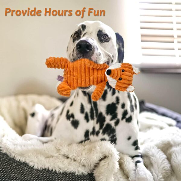Ousiya 5-PACK Squeaky Dog Toys, Plush Dog Toys Assortment Soft Dog Toys Value Dog Toy Bundle Stuffed Animal Chew Toys for Puppies Small Mediem Large Dogs - Image 6