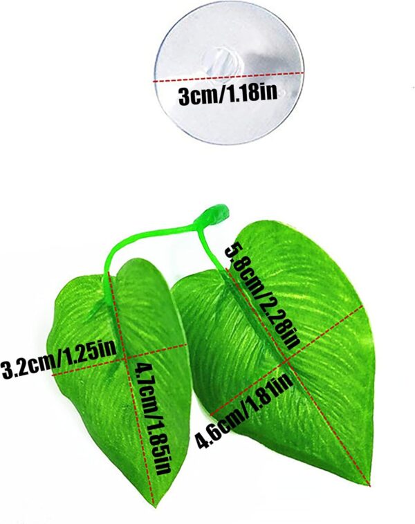 1Pcs Betta Fish Rest Leaf Aquarium Plants Artificial Betta Leaf Pad Hammock for Betta Fish Betta Spawning Leaf Simulation Leaves with Suction Cup Fish Tank Decorations and Accessories - Image 2
